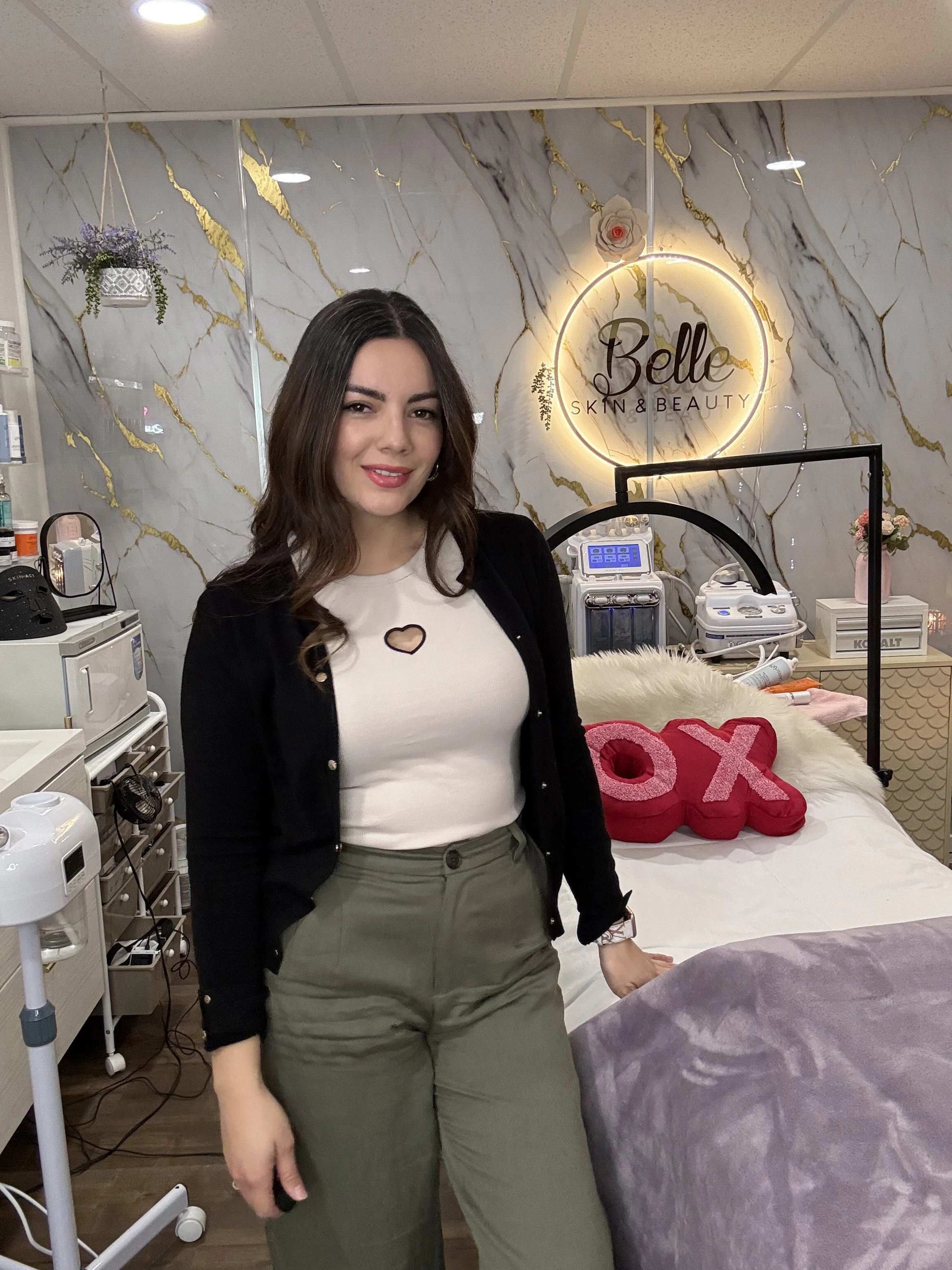 Lucy at work in the Belle studio in Las Vegas